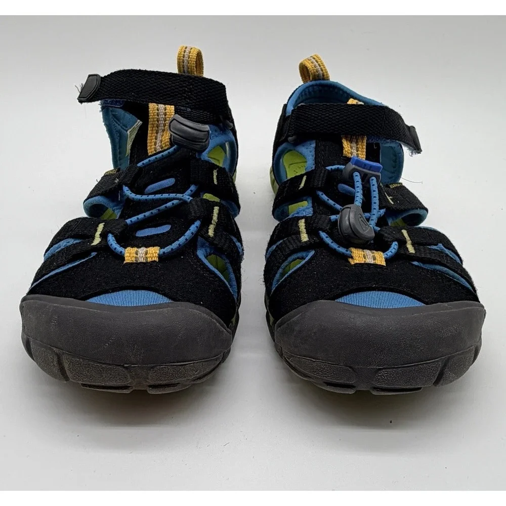 Keen Sandals Youth Size 2 Blue Green Waterproof Hiking Seacamp II Shoes